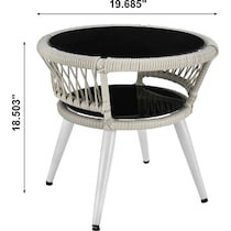 scottsdale off white gray outdoor chair set   