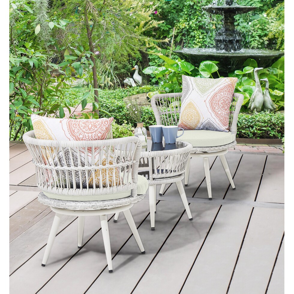 scottsdale white outdoor chair set   