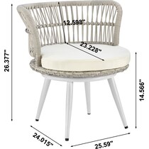 scottsdale white outdoor chair set   