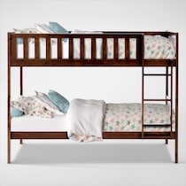 scout dark brown twin over twin bunk bed   