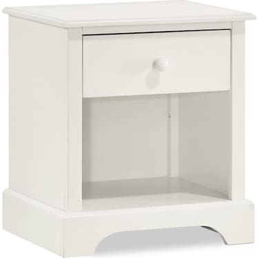 Scout Nightstand with USB Charging - White
