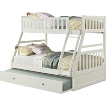 scout white twin over full bunk bed with trundle   