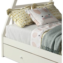 scout white twin over full bunk bed with trundle   