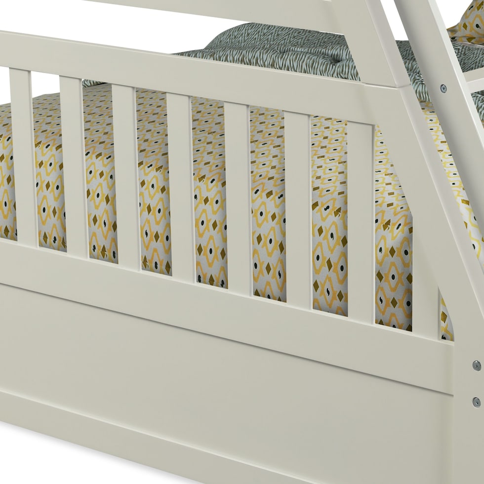 scout white twin over full bunk bed with trundle   