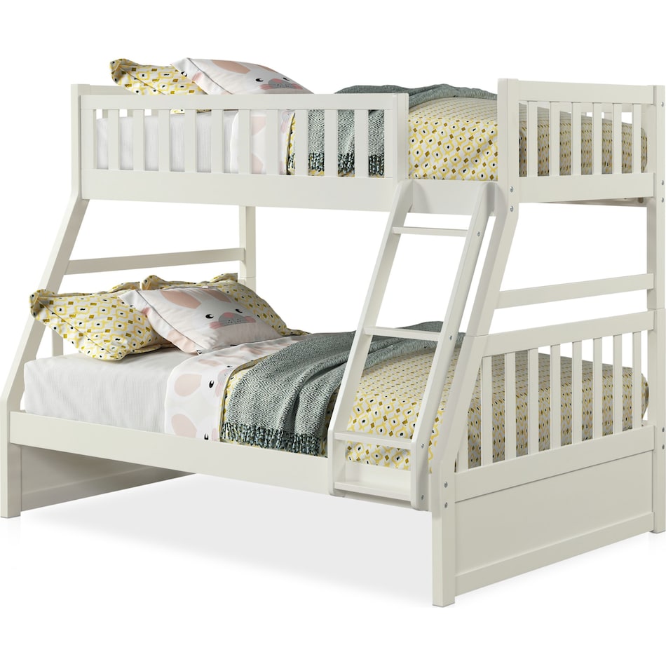 scout white twin over full bunk bed   