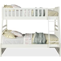 scout white twin over full bunk bed   