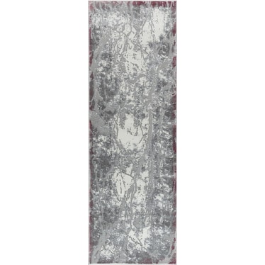 Scribb Area Rug - Gray/Purple