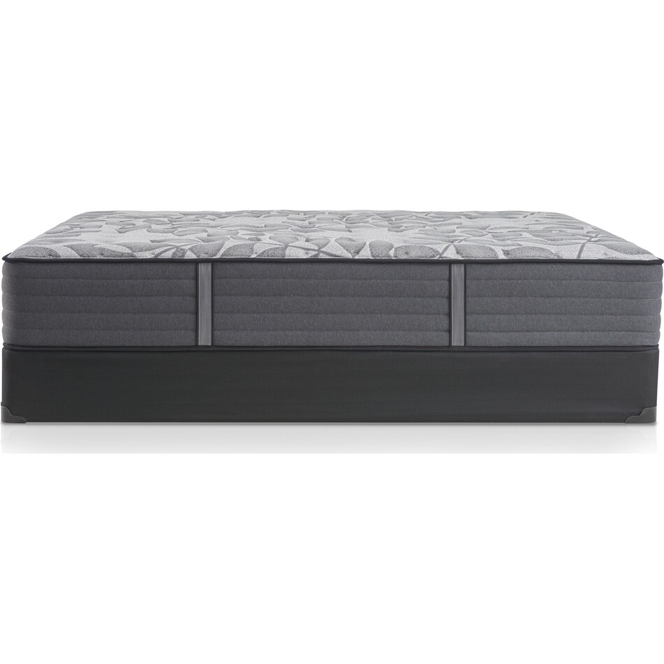 sealy avonlea gray full mattress low profile foundation set   