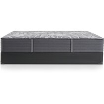 sealy avonlea gray queen mattress foundation set   
