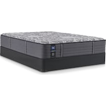 sealy avonlea gray queen mattress low profile foundation set   