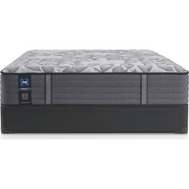 sealy avonlea gray queen mattress low profile foundation set   