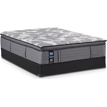 sealy avonlea gray queen mattress split foundation set   