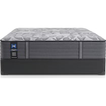 sealy avonlea gray queen mattress split low profile foundation set   