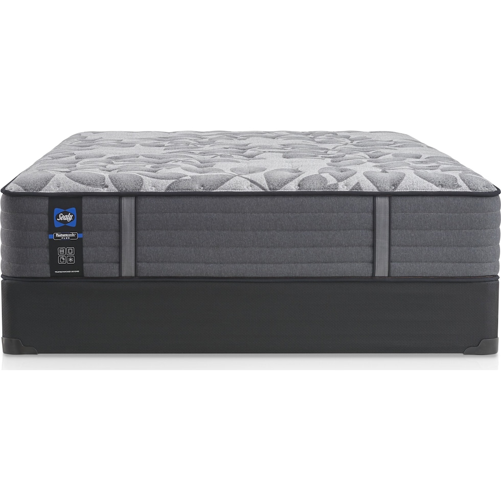 sealy avonlea gray twin mattress foundation set   