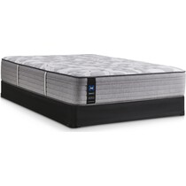 sealy dantley gray california king mattress split low profile foundation set   