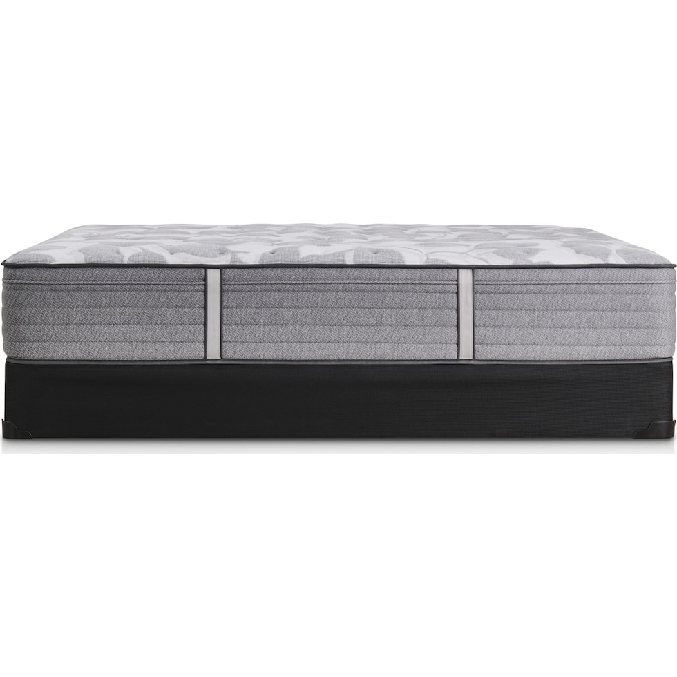 sealy dantley gray full mattress low profile foundation set   