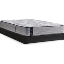 sealy dantley gray king mattress split foundation set   