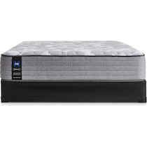 sealy dantley gray king mattress split foundation set   