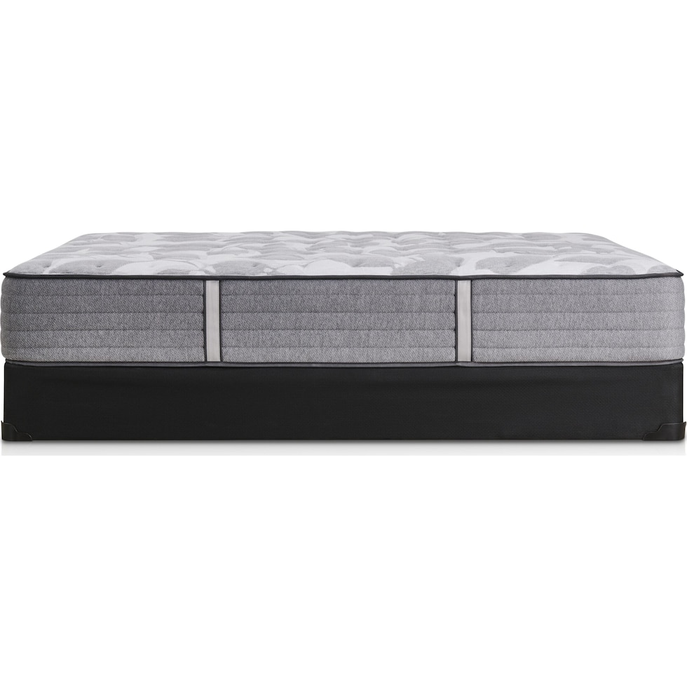 sealy dantley gray king mattress split foundation set   