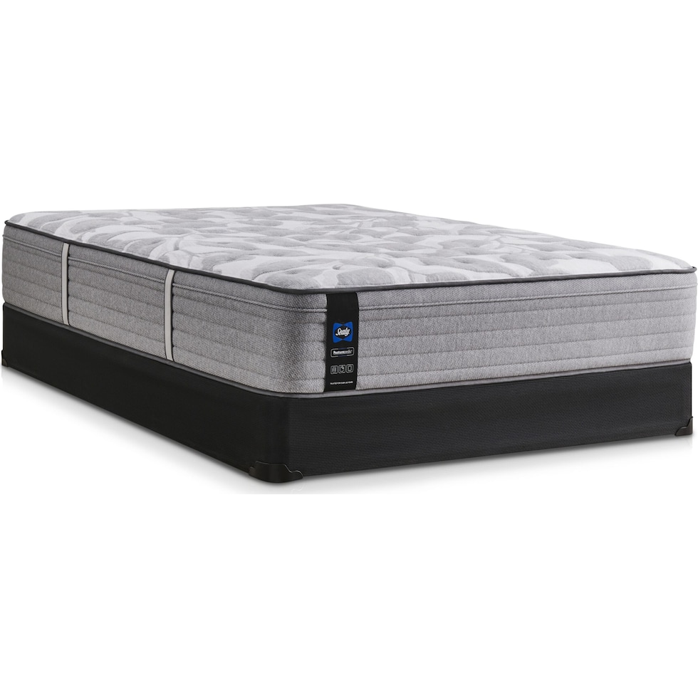 sealy dantley gray king mattress split foundation set   