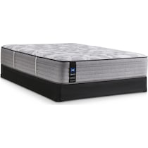 sealy dantley gray king mattress split low profile foundation set   