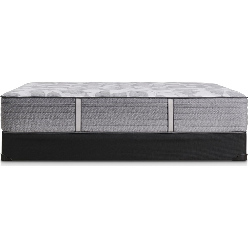 sealy dantley gray queen mattress foundation set   