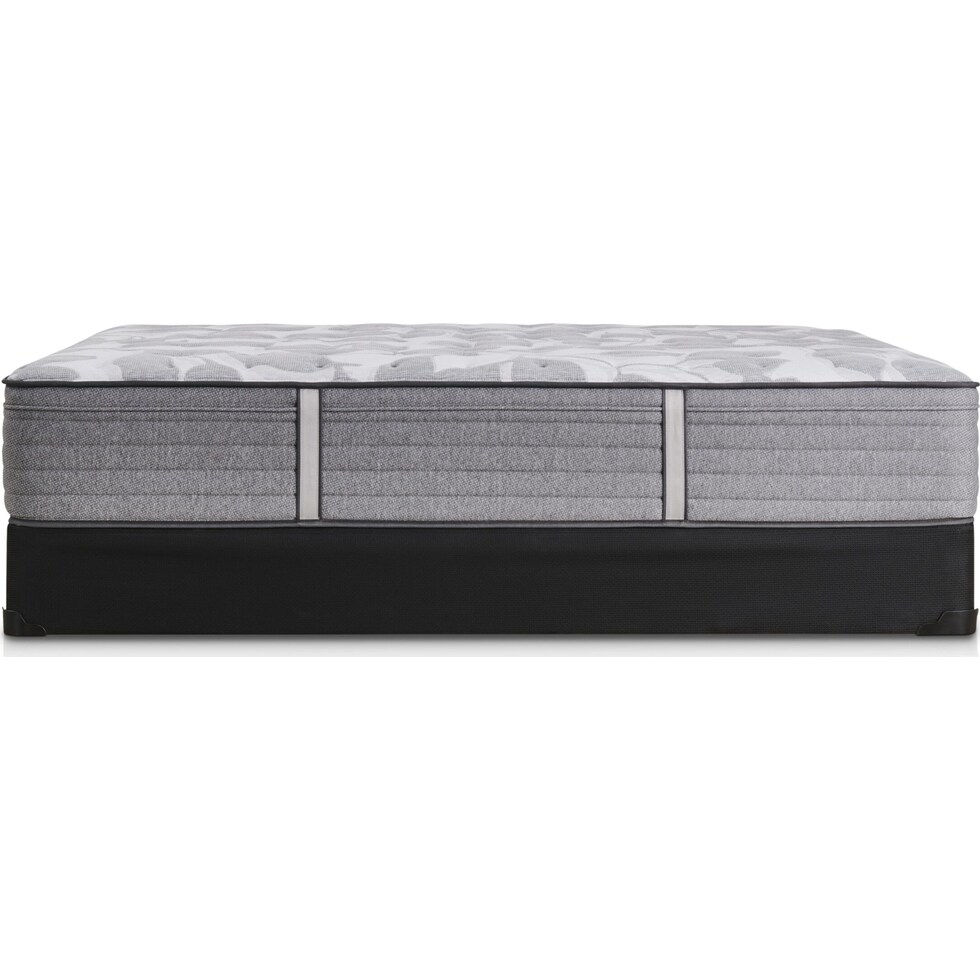 sealy dantley gray queen mattress split foundation set   