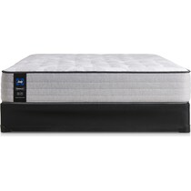 sealy diggens gray california king mattress split low profile foundation set   