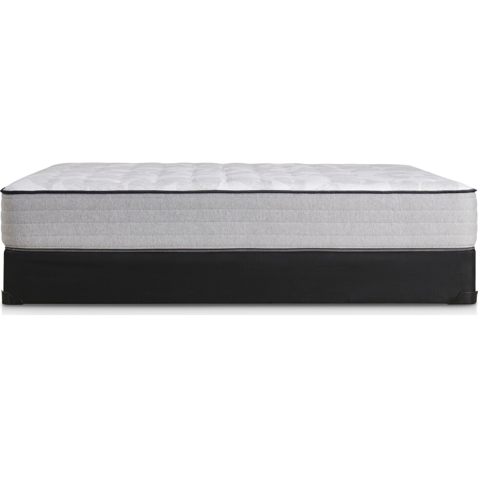 sealy diggens gray king mattress split low profile foundation set   