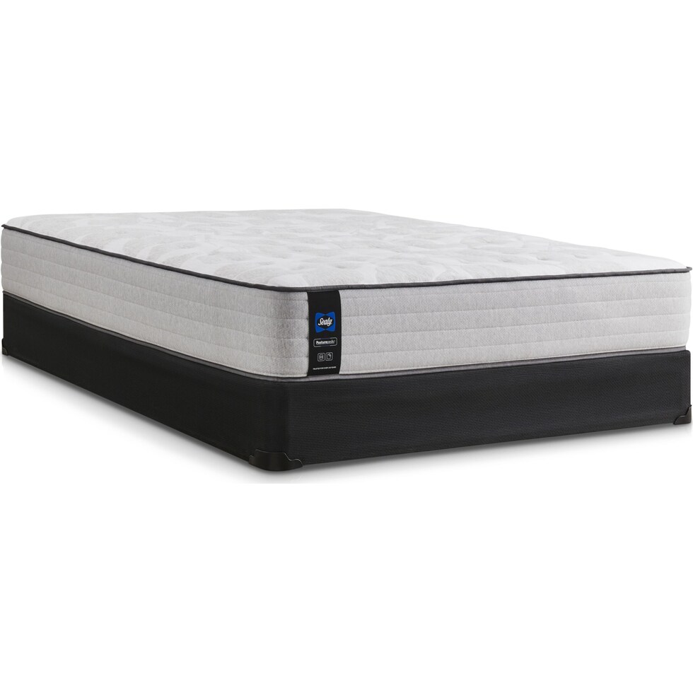 sealy diggens gray king mattress split low profile foundation set   