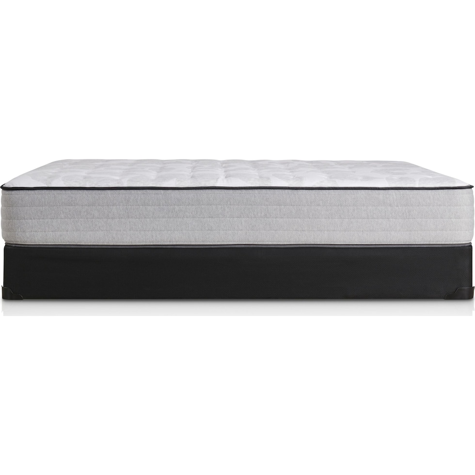 sealy diggens gray king mattress split low profile foundation set   