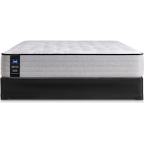 sealy diggens gray queen mattress low profile foundation set   