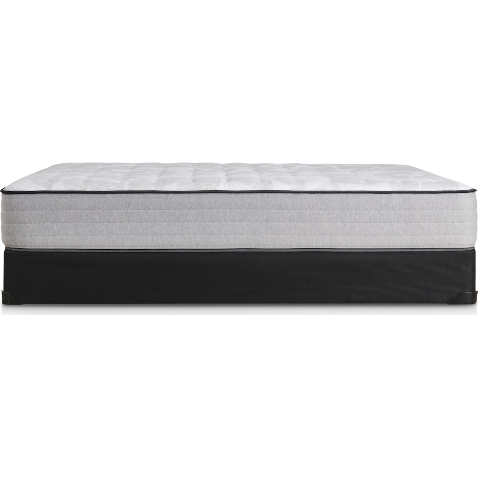 sealy diggens gray queen mattress low profile foundation set   