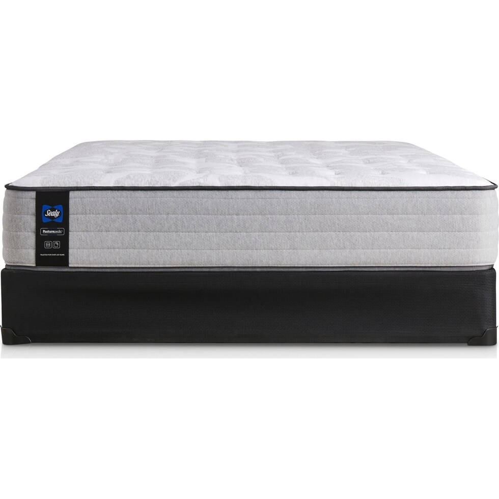 sealy diggens gray twin mattress low profile foundation set   