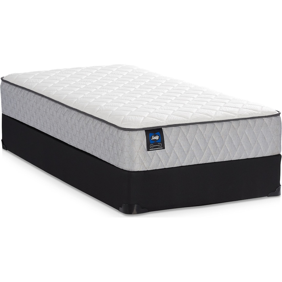 sealy elmcroft white queen mattress foundation set   
