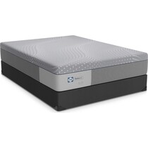 sealy elsanta gray queen mattress foundation set   