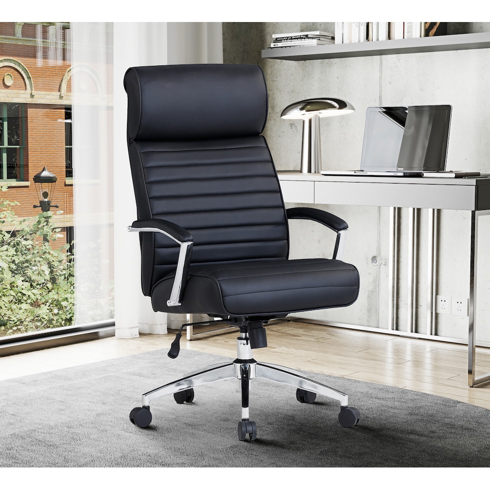 sealy black desk chair   