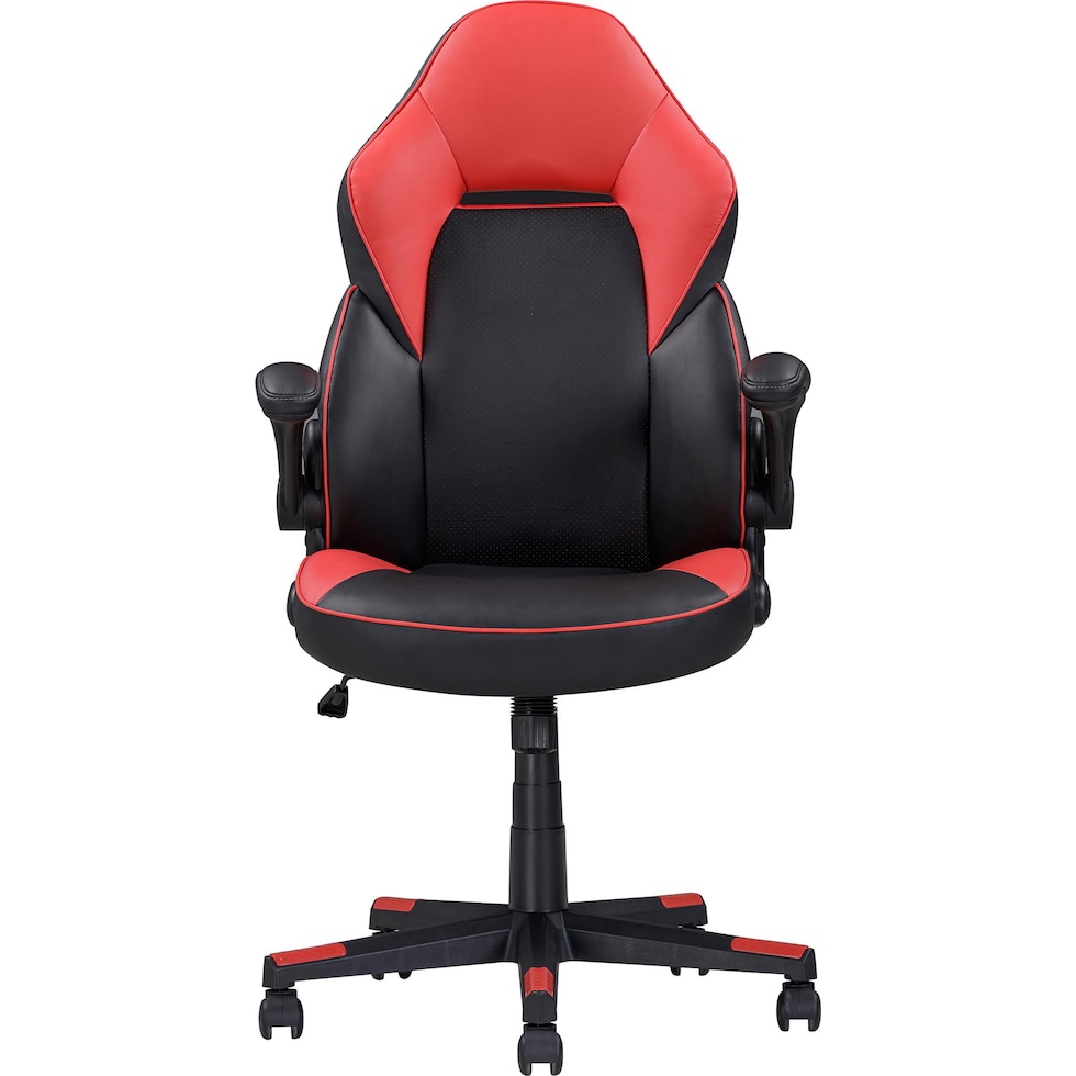 sealy black red desk chair   