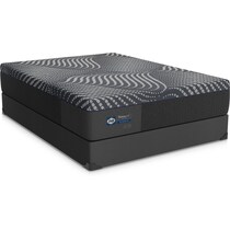 sealy® brenham gray queen mattress foundation set   