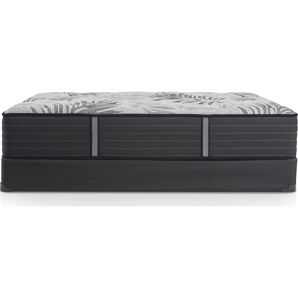 sealy® brigerton mattress collection gray king mattress low profile foundation set   