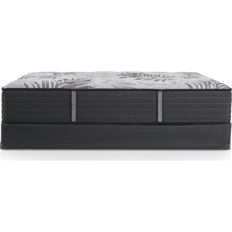 sealy® brigerton mattress collection gray queen mattress split low profile foundation set   
