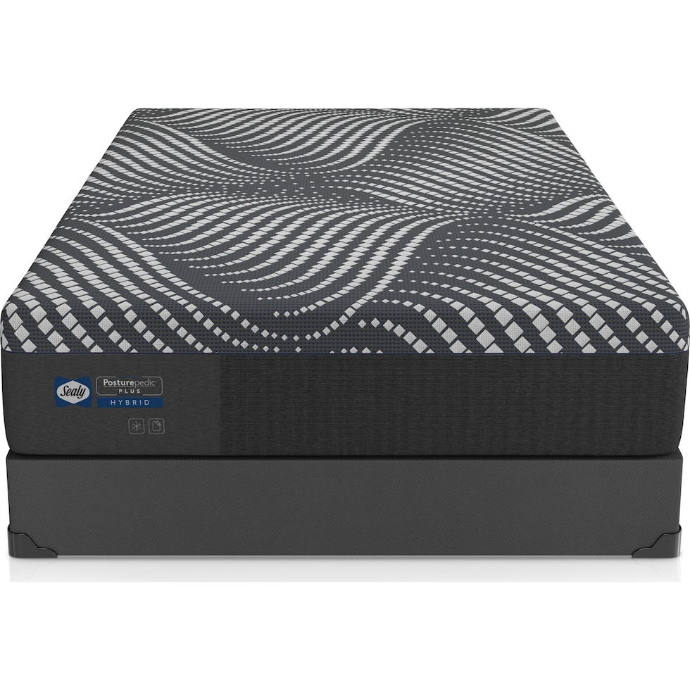 sealy® hight point mattress collection gray king mattress low profile foundation set   