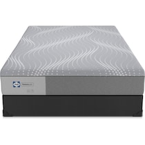 sealy® oriole mattress collection gray queen mattress low profile foundation set   