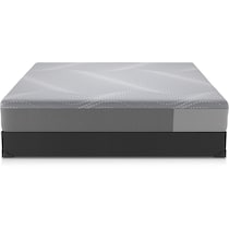 sealy® oriole mattress collection gray queen mattress low profile foundation set   