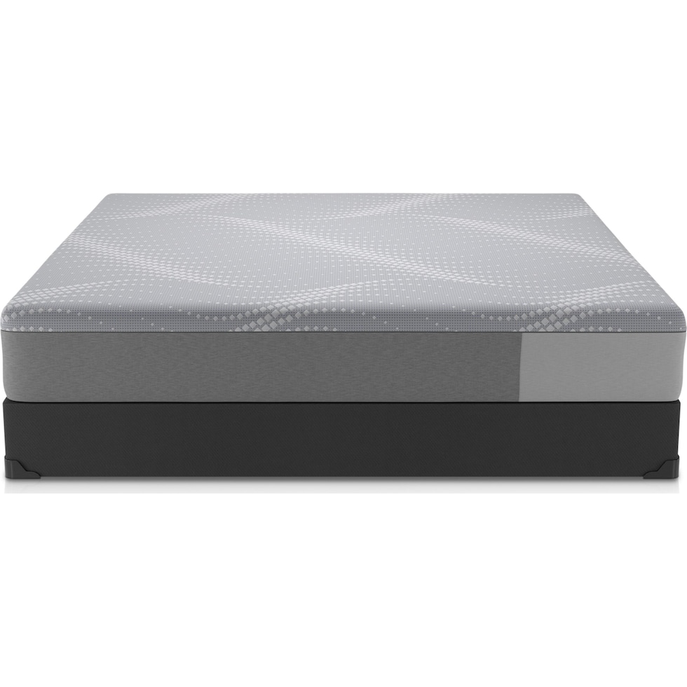 sealy® oriole mattress collection gray queen mattress low profile foundation set   