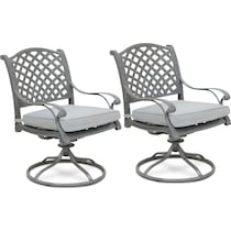 seaside gray outdoor swivel rocker   