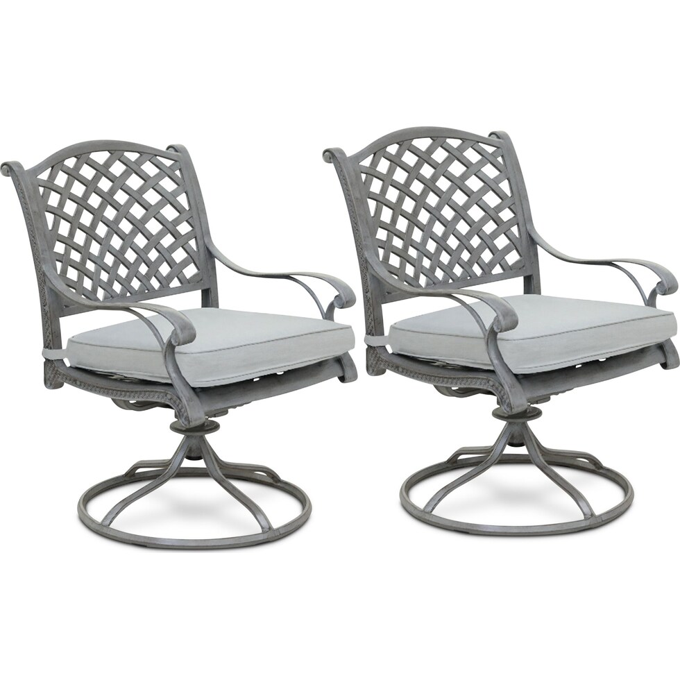 seaside gray outdoor swivel rocker   