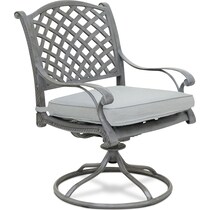 seaside gray outdoor swivel rocker   