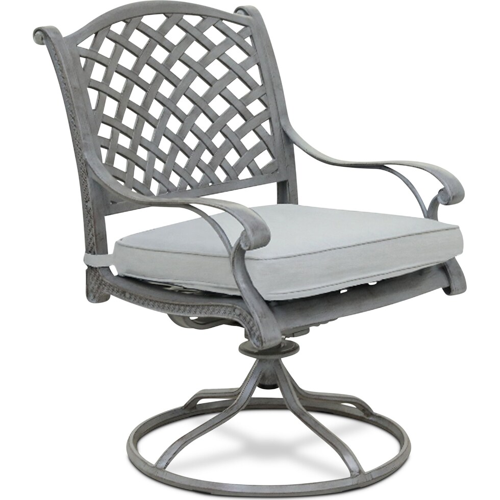 seaside gray outdoor swivel rocker   