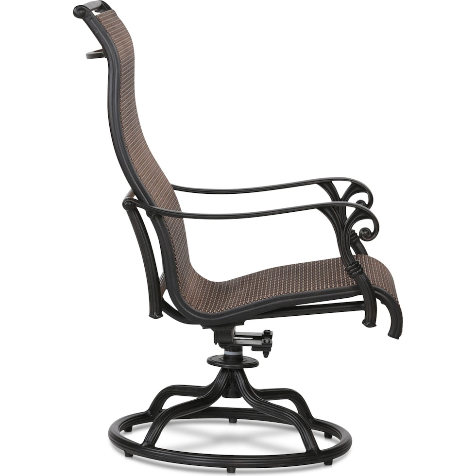 seaside metal outdoor swivel rocker   